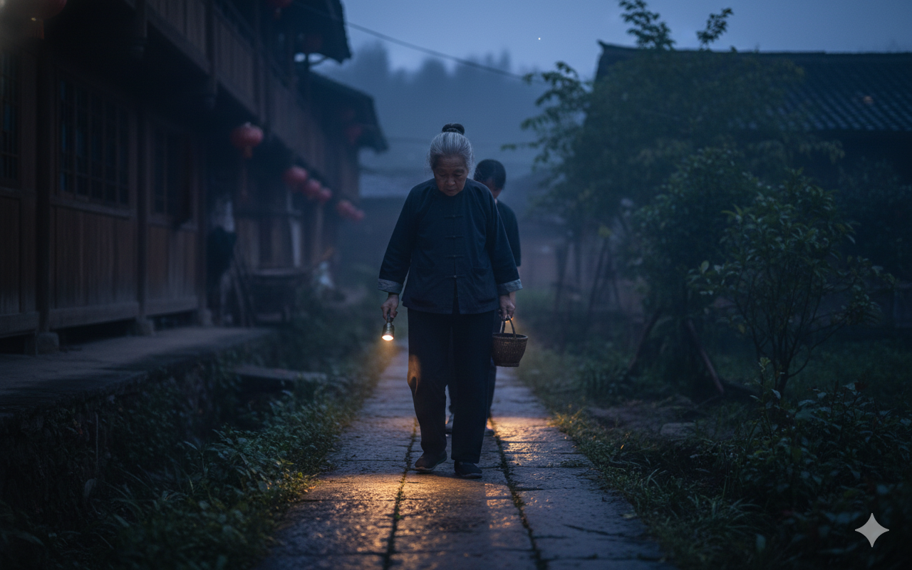 黔东南的黄昏一步步抹开